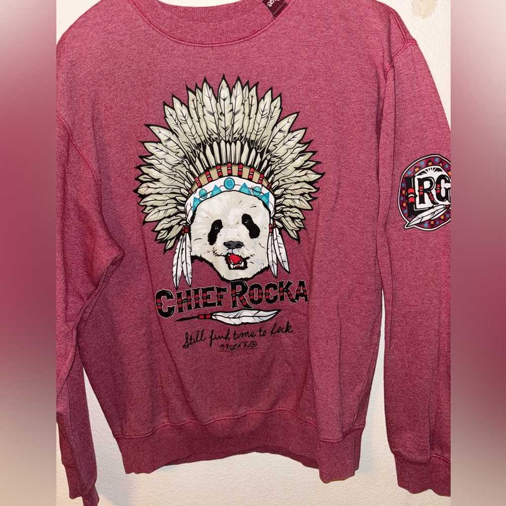 LRG (Lifted Research Group) 
Maroon crew-neck sweater 
Large